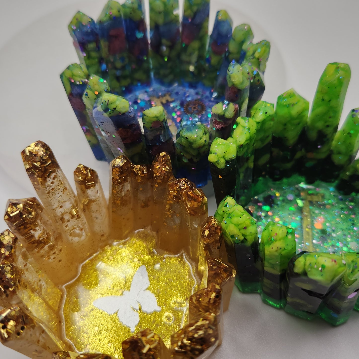 Crystal molded trinket holder