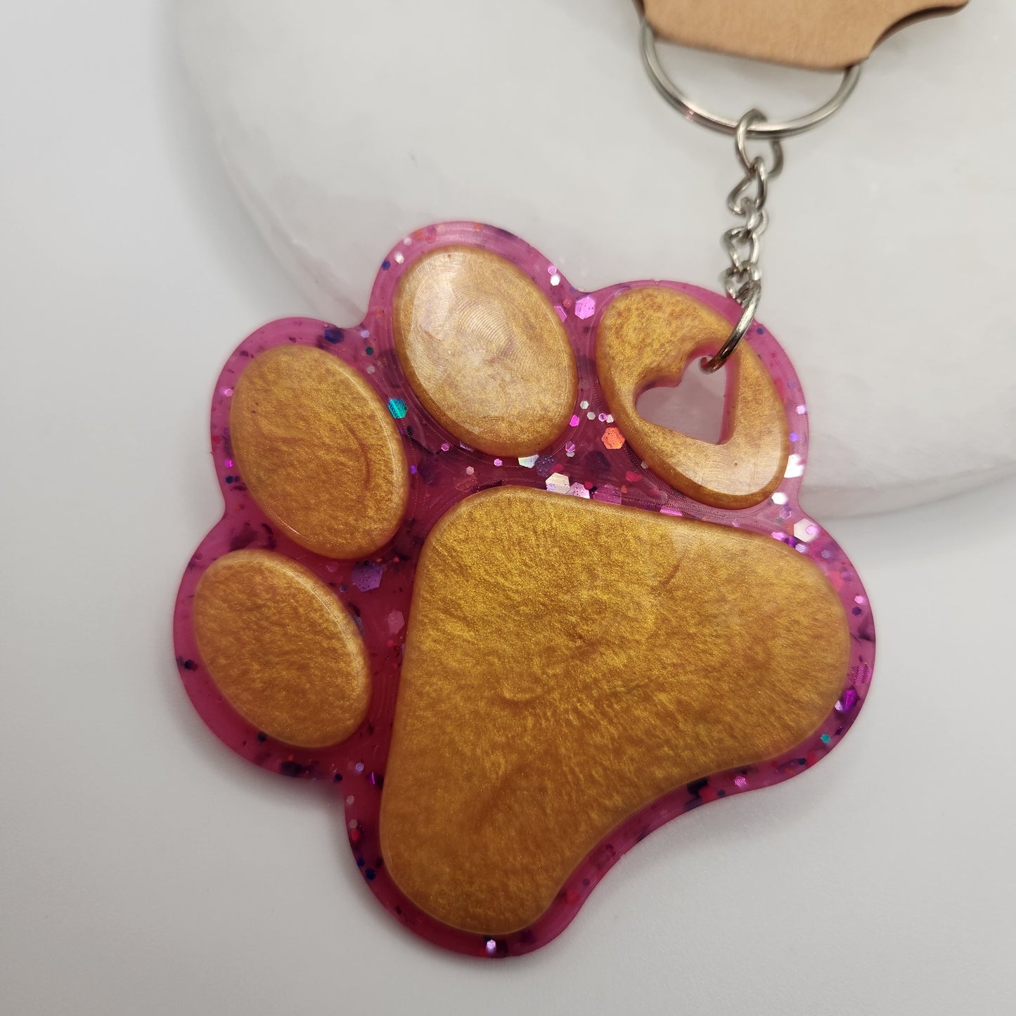 paw print keychains