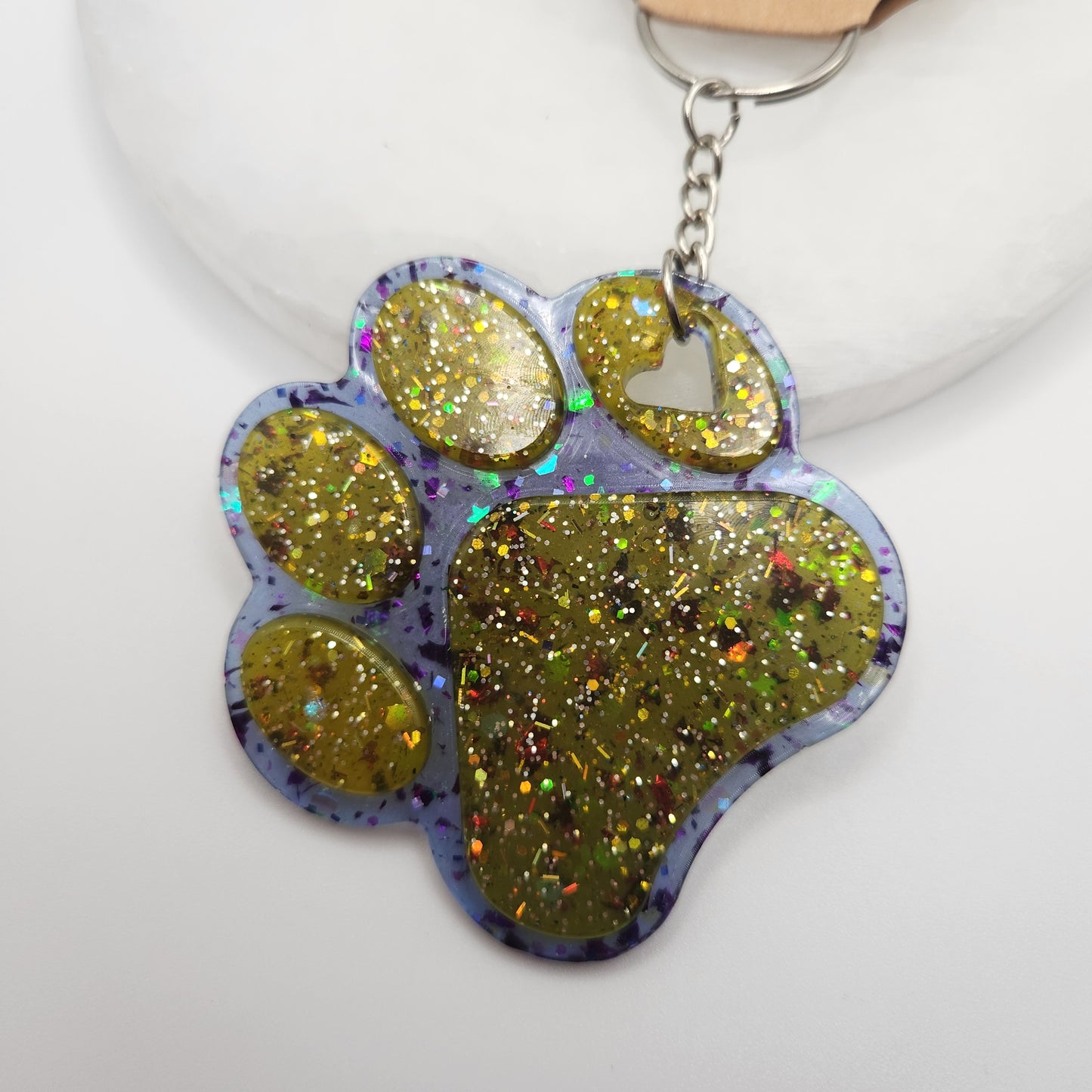 paw print keychains