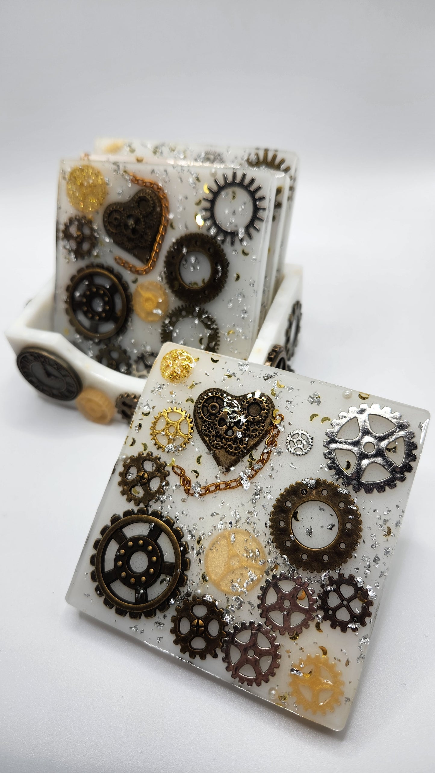 Steampunk coaster set