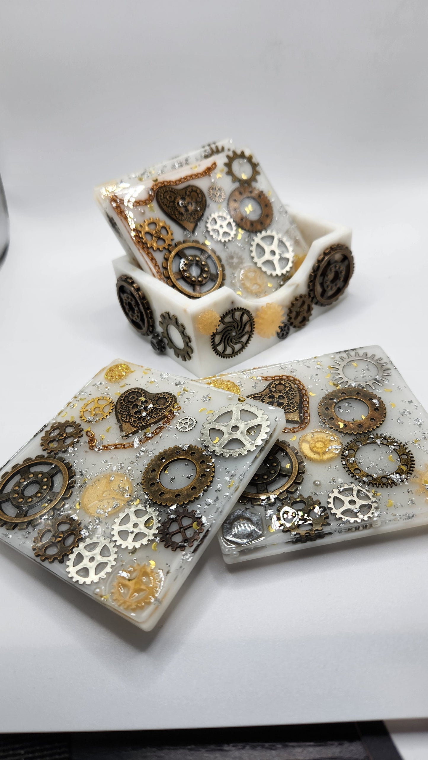 Steampunk coaster set