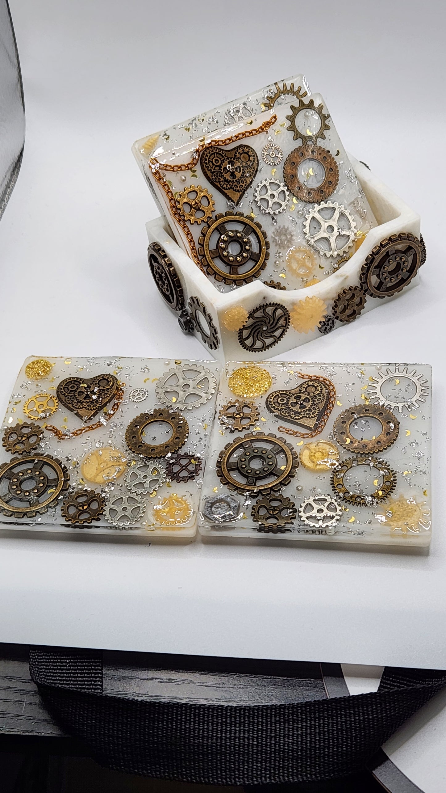 Steampunk coaster set