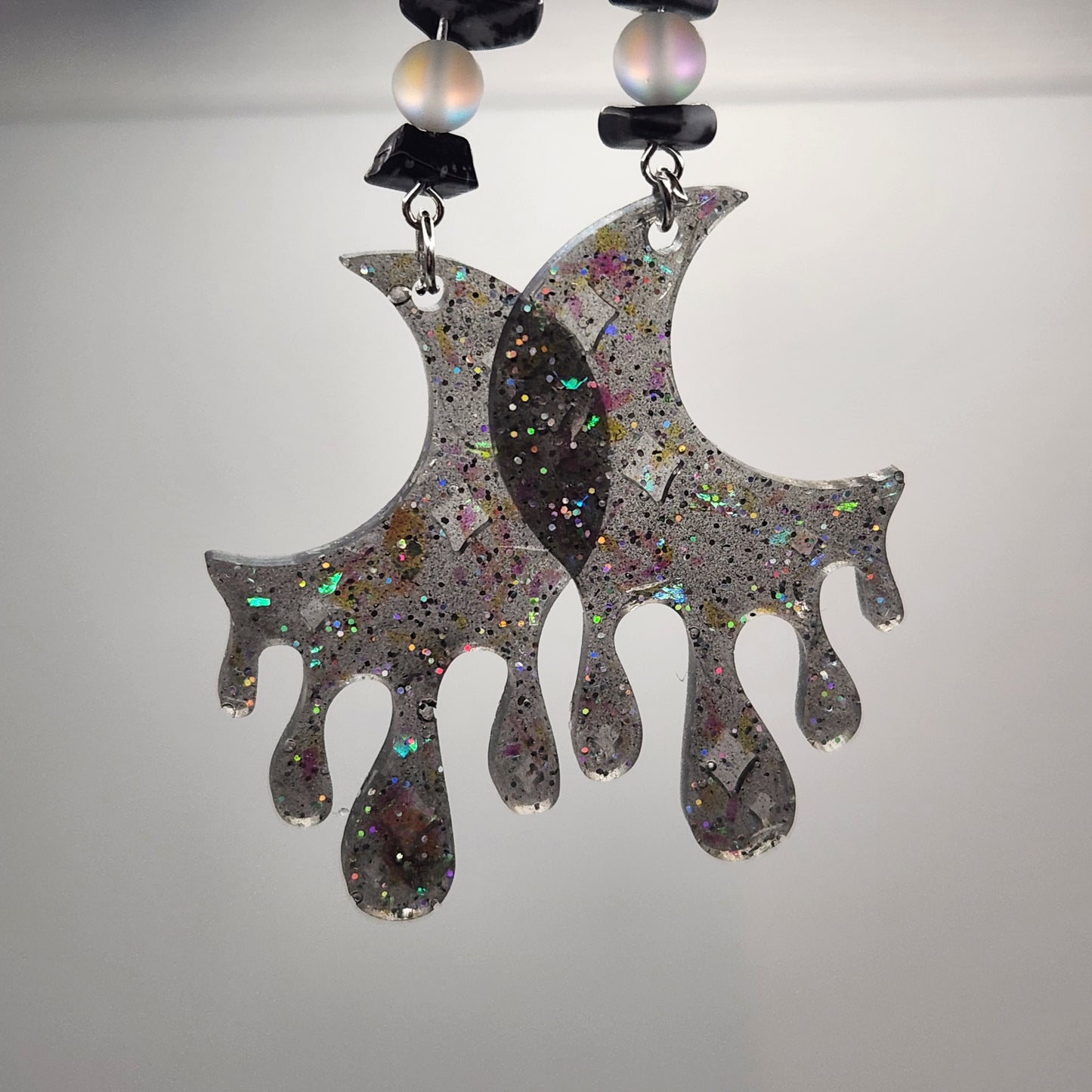 Dripping moon Earrings