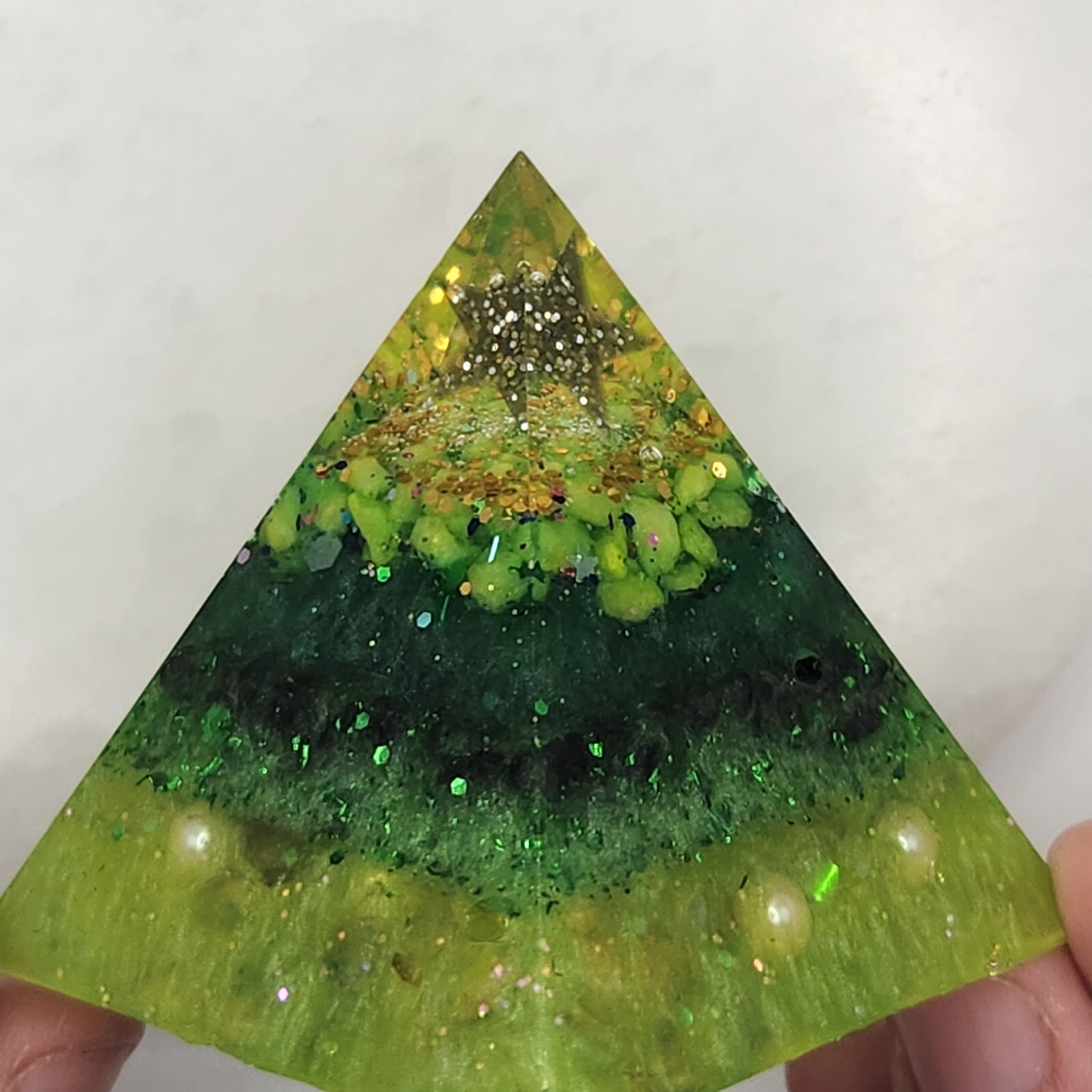 Green Layered Pyramid