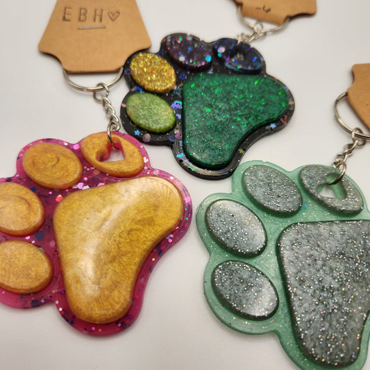 paw print keychains